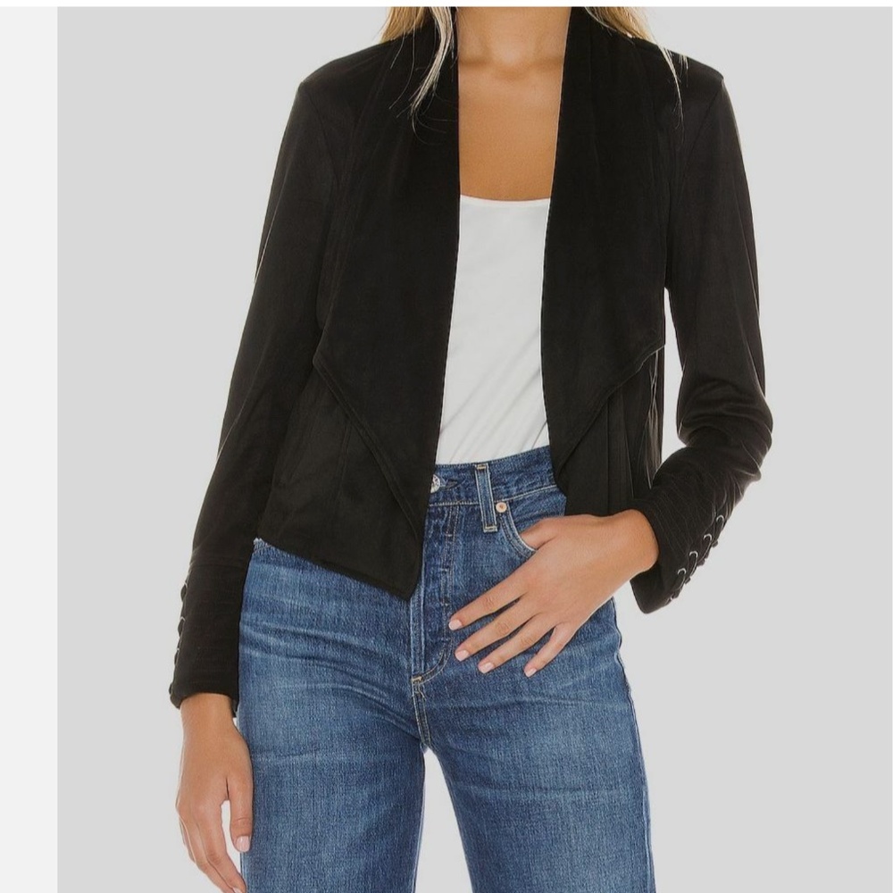 Jack by BB Dakota Women's Flip The Stitch Faux Suede Jacket - Black